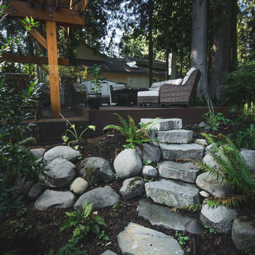 Covered pergola and deck, North Vancouver