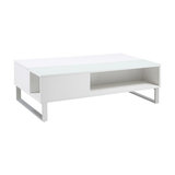 Azala Storage Coffee Table, White Lacquer