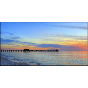 Tile Mural, Calm Waters At The Naples Pier by Sean Allen