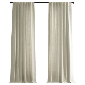 Barley Heavy FauxLinen Curtain Single Panel, 50"x108"