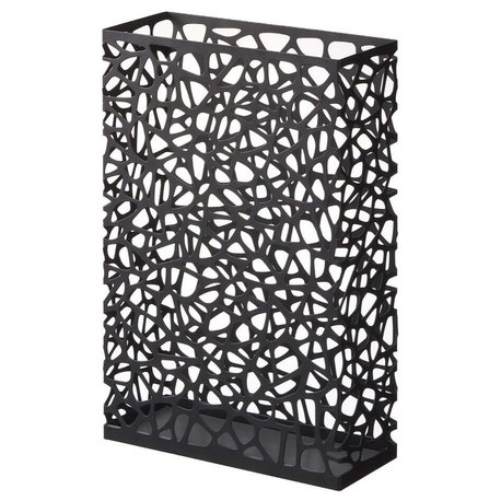 Nest Rectangular Umbrella Stand, Black