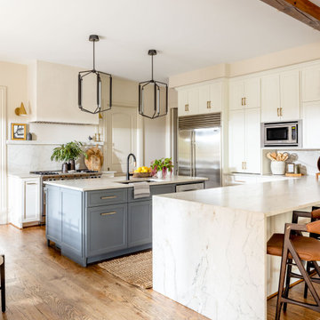 Transitional Kitchen Remodel with Custom Cabinetry and Architectural Lighting
