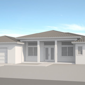 Exterior Home from 3D Model to Final Render