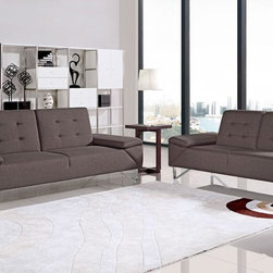 Briza Modern Brown Fabric Sofa Bed - Sofas