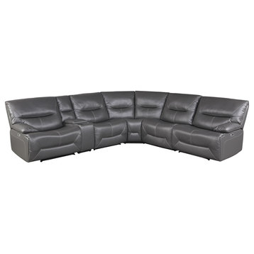 Viggo Sectional Collection, 6-Pieces Power Reclining  Sectional Set (C)