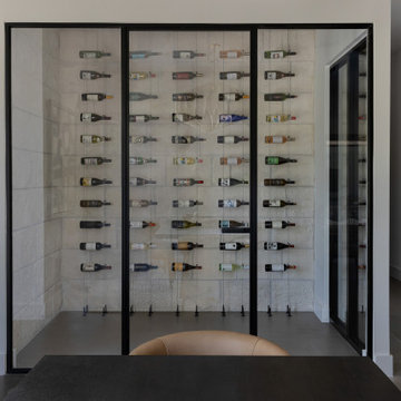 Industrial Elegance Wine Room