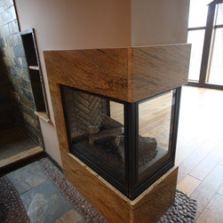 Three Sided Fireplace - Indoor Fireplaces