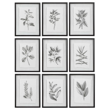 Farmhouse Florals Framed Prints, 9-Piece Set