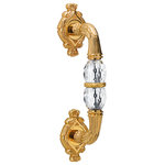Mestre - Empire Door Pull Handle On Rosettes 11" With Swarovski Crystals. One piece. - Transform your doors into timeless masterpieces with our Victorian-Style Luxury Door Pull Handles with Swarovski crystals.