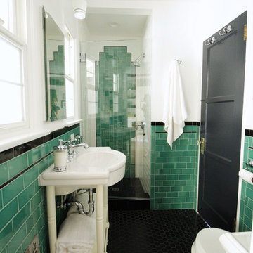 Pasadena Green Guest Bathroom