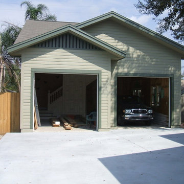 Garage with Loft and Antique Stairway