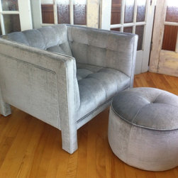 1960s Tuxedo Chair and Ottoman - Armchairs And Accent Chairs