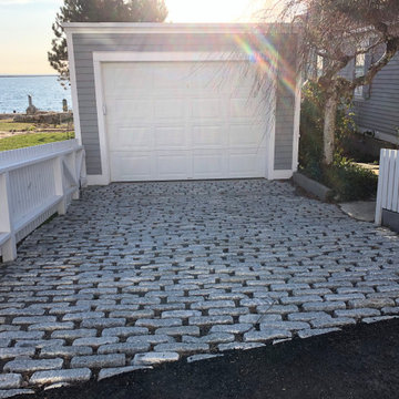 Cobblestone Driveway w/ Drainage