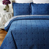 Denim Diamond Cotton Quilt Set, King