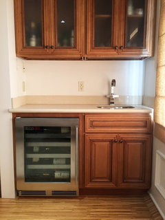 Wine Fridge Installation By Replacing A Cabinet