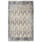 RugSmith - Gray Prime Distressed Vintage Inspired Area Rug, 5'x7' - Add a modern twist to your room with this new area rug. The Grey 5' x 7' Prime area rug is machine tufted with 100% nylon in India. Using a special printing and washing technique, this rug has the authentic look of a traditional wool rug at a far more affordable price. Due to the durable materials used in the construction process, this rug will have no shedding and is ideal for high foot traffic areas. The backside of this wonderful area rug is covered with half melanged cotton fabric for long lasting usability. With the help of our skilled artisans, the edges are hadn finished, adding a beautiful handmade touch to this area rug. Whether your home decor is Modern, Contemporary, Mid-Century, or Boho, this rug will complete your home!