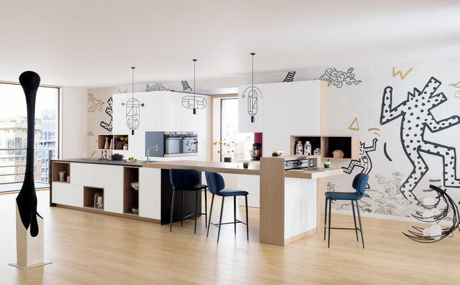 Contemporary Kitchen by Perene Ternay Faure Agencement