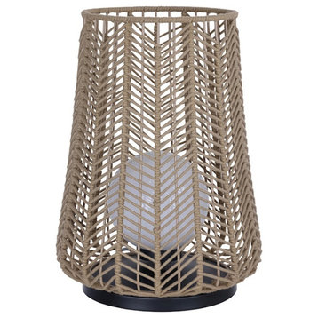 Eurofase Elice 1 Light Outdoor Accent Lamp, Brown/Rope Cylinder - 46629-012