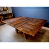 Hawthorne Reclaimed Barnwood Square Table, Natural, 60x60, 4  Leaves