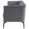 Divani Casa Patton Modern Style Dark Grey Fabric Finish Sofa