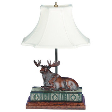 Moose on Book Lamp