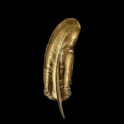 Pluma Gold Large Wall D&eacute;cor - Wall Decor