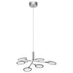 Elan Lighting - Elan Lighting 84015 Samba - 26.61" 36W 6 LED Pendant - Samba’s six discs are at your command, give them aSamba 26.61" 36W 6 L Chrome Clear Glass *UL Approved: YES Energy Star Qualified: n/a ADA Certified: n/a  *Number of Lights: Lamp: 6-*Wattage:36w Intergrated LED bulb(s) *Bulb Included:Yes *Bulb Type:Intergrated LED *Finish Type:Chrome