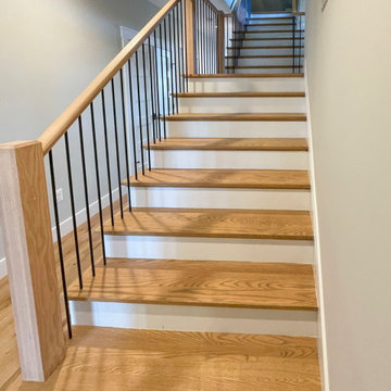 102_Straight-Freestanding Stairs/Landing in Barn Style Home, Leesburg VA 20175