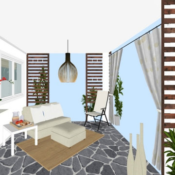 eDesign Guest Bedroom with Home Office and Outside Lounge Area