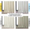 Solid Cotton Blackout Curtain Single Panel, Warm Off-White, 50"x96"