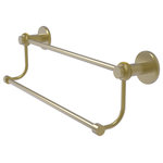 Allied Brass - Mercury 36" Double Towel Bar with Twist Accents, Satin Brass - Add a stylish touch to your bathroom decor with this finely crafted double towel bar. This elegant bathroom accessory is created from the finest solid brass materials. High quality lifetime designer finishes are hand polished to perfection.