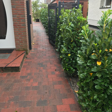 Zuwege, Gehwege, Hauszugänge in Pflastersteine Rot/Bunt