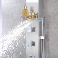 Luxier 55" 3-Jet Shower Panel System With Rainfall Shower Head Hand Shower