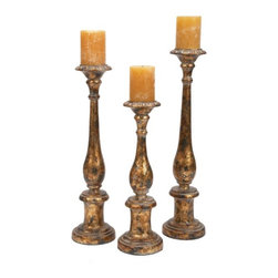 Old World Design Wellington Candlesticks - Candleholders