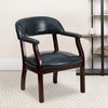 Accent Chair, Hardwood Frame & Padded Vinyl Seat With Nailhead Trim
