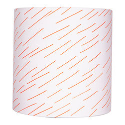 Markless Design - Slash Print Lampshade, Red and Pink, Large - Lampshades