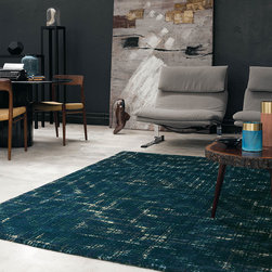Bloome Rugs 58507 in Teal by Ted Baker - Rugs