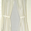 "Lauren" Diamond-Piqued, 100% Polyester Window Curtain in Ivory