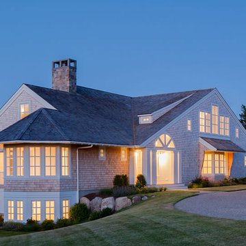 Shingle Style Exterior with Ocean View - Arrowhead Point - Cape Cod, MA - Custom