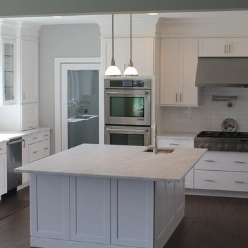 Transitional White Kitchen Countertop in Hartford, CT