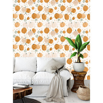 Pumpkins and Stars Wallpaper, Sample 12"x8"