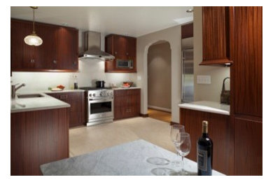 Elegant kitchen photo in Portland