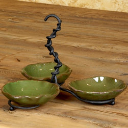 Triple Condiment Server w/Bowls - Condiment Sets