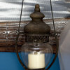 Rustic Brown Metal Candle Lantern 52930