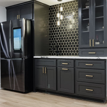 Black and Gold Basement Remodel