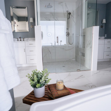Pennsburg Transitional Master Bath, Closet & Interior Renovation