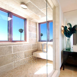Antique Bathrooms Stone Wall and floors - Tile