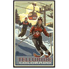Paul A. Lanquist Telluride Colorado Downhill Skier Art Print, 30"x45"