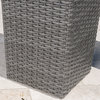 GDF Studio 2-Piece Eden Outdoor Wicker Flower Pots, Gray