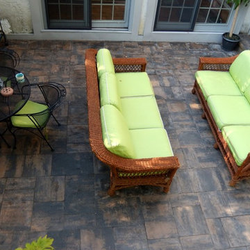 Modern-style Patio, Walkway & Firepit